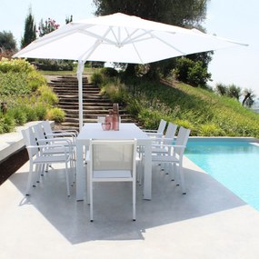 DRAX - ombrellone 3x4 m con palo laterale e telo in nylon