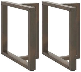 Gambe Tavolo Pranzo A T 2 Pz Naturale 80x35x(72-73) Cm Acciaio /