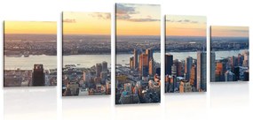 Quadri 5 pezzi – Panorama di New York