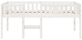 Letto per bambini senza materasso bianco 80x200cm massello pino