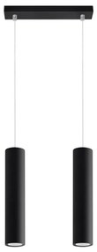 Sollux SL.0328 - Lampadario a sospensione con filo LAGOS 2 2xGU10/10W/230V nero