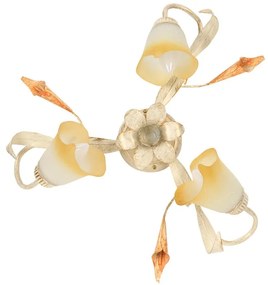 Plafoniera rustico Plafoniera rustico LUCREZIA 3 x E14 3 x E14 bianco