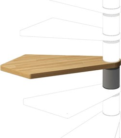 Gradino Nara in legno grigio naturale L 590 mm H 153 mm