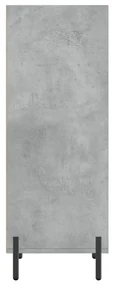Credenza grigio cemento 34,5x32,5x90 cm in legno multistrato
