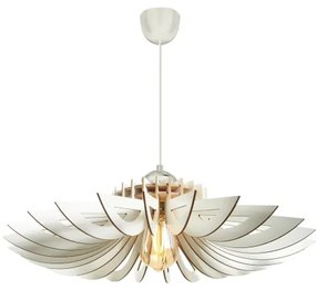 Lampadario a sospensione con filo 1xE27/60W/230V bianco diametro 52 cm