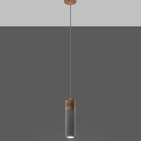 Sollux SL.0965 - Lampadario a sospensione con filo ZANE 1xGU10/40W/230V calcestruzzo/legno