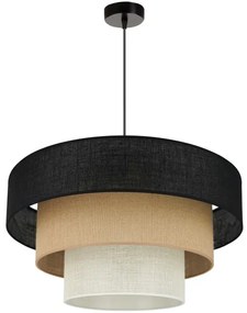 Brilagi - Lampadario a cavo ASPEN LUNETA 1xE27/15W/230V Ø60 nero/beige/crema
