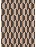 Cole & Son Carta da parati Petite Tile Icons - Charcoal/ Bronze