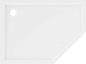 Mexen Flow piatto doccia pentagonale slim sinistro 100 x 90 cm, bianco lucido - 46P109010L