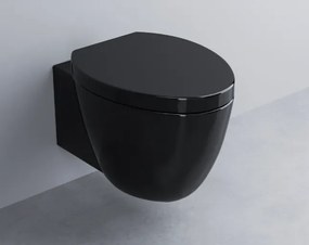 Cielo Le Giare vaso sospeso completo di fissaggio senza sedile in ceramica nero lucido