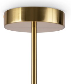 Lampadario A Sospensione Moderno Axis Alluminio Oro Acrilico 3 Luci Led 40W