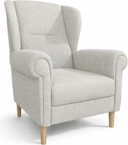 Poltrona con braccioli beige Swan – Ropez