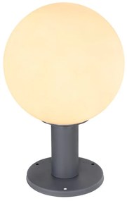 Lampione da giardino, Sfera H 38 cm, grigio, IP44 GLOBO