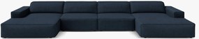 Divano panoramico modulare Jodie 6 posti in bouclé – L364 cm