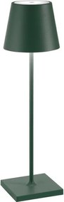 Zafferano Poldina Pro lampada cordless ricaricabile LED verde scuro