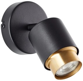 Brilliant - Faretto da parete LED COVELO 1xGU10/5W/230V nero/oro