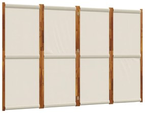 Divisorio a 4 pannelli grigio chiaro 280x180 cm