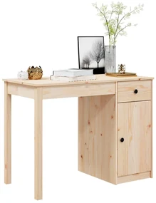 Scrivania 100x50x75 cm in legno massello di pino