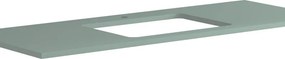 Top per lavabo semincasso Niwa18045 L 120 x H 1.8 x P 46 cm laccato opaco verde timo truciolare