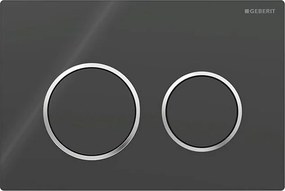 Geberit 115.085.KM.1 - Pulsante di scarico Omega20 21,2 x 14,2 cm nero/cromo lucido
