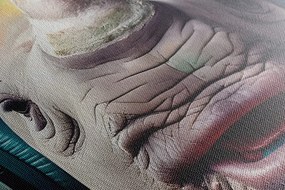 Stampa su tela – Rinoceronte con cuffie