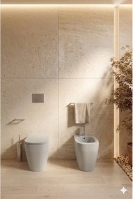 Vaso WC filomuro OLYMPIA CERAMICA tuttoevo, sedile incluso P 36 x L 36 x H 42 cm ghiaccio opaco