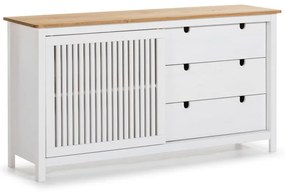 Cassettiera in legno bianco Bruna - Marckeric