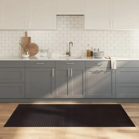 Tappeto Rettangolare Marrone Scuro 100x200 Cm İn Bambù /