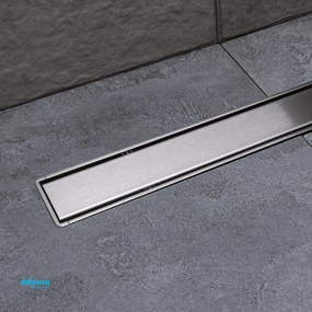 Canalina Di Scarico a Pavimento Piastrellabile 65 Cm "Primo Compact Line" Cromo Lucido