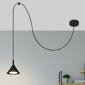 Lampadario a sospensione con filo ETNA LONG 1xGX53/15W/230V nero
