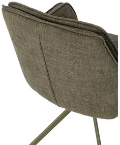 Set di sedie da pranzo verde in imbottito 2 pz Keiko – Marckeric