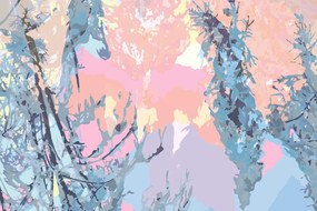 Stampa su tela – Astrazione degli alberi