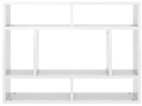 Scaffale a parete bianco lucido 75x16x55 cm legno multistrato