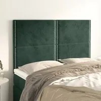 Testiere 4 pz Verde Scuro 72x5x78/88 cm in Velluto 3116243