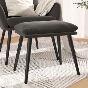 Poggiapiedi Grigio Scuro 45x29,5x35 Cm İn Velluto /