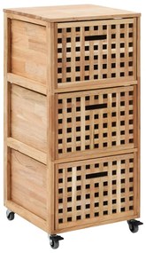 Mobiletto Da Bagno 41x41x91 Cm İn Legno Massello Di Noce /