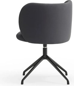 Sedia da pranzo grigio scuro in imbottito Mogi – Teulat