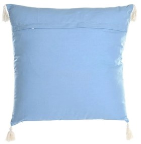 Cuscino DKD Home Decor Azzurro Poliestere Cotone Bianco (60 x 20 x 60 cm)
