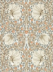 Morris & Co Carta da parati Pimpernel - Linen/ Coral