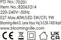 Lampada da tavolo di colore naturale in pietra con paralume in tessuto (altezza totale 53 cm) Marci – Bloomingville