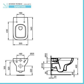 Sanitari Ideal Standard sospesi Rimless con copriwater originale I.Life A