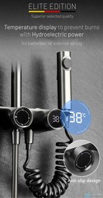 Sistema doccia esterno SH1857 termostatico con sensore, bocca girevole a 360° e più finiture — Sì