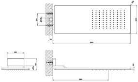 Soffione doccia a parete mirror steel inverso 33095 gessi