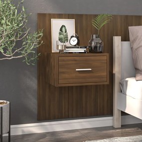 Comodino A Muro Rovere Marrone /