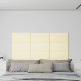 Pannelli Murali 12 Pz Crema 60x30 Cm Similpelle 2,16 M² /