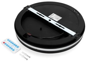 Plafoniera LED bagno con sensore LED/24W/230V pr. 30 cm nera + telecomando