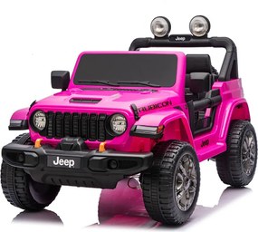 Macchina Elettrica per Bambini Jeep Wrangler Rubicon 12V con Telecomando Rosa...