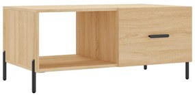 Tavolino da salotto rovere sonoma 90x50x40 cm legno multistrato