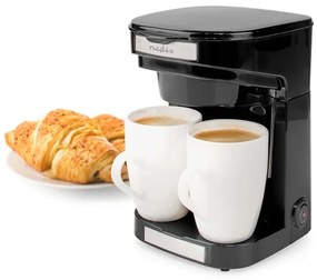 Nedis KACM140EBK - Macchina da caffè per due tazze 450W/230V 0,25 l