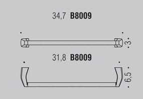 Colombo Design Road B80090cr Portasciugamani 34,7 cm a parete Cromo